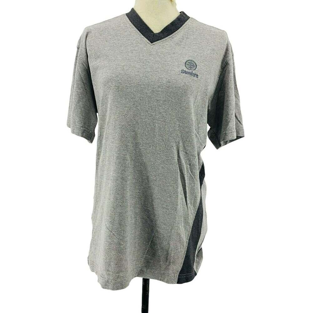 NFL Mens Pittsburgh Steelers V Neck Short Sleeve Tee Medium